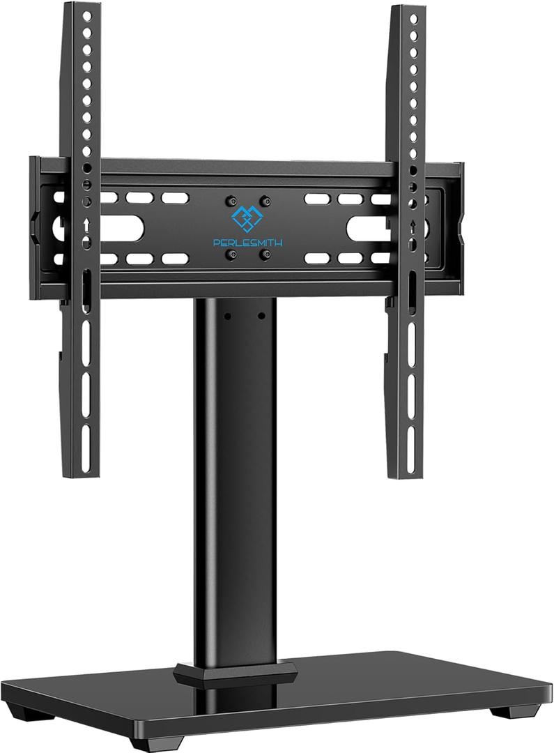 PERLESMITH Universal TV Stand Legs for 32-60 inch TVs, Table Top TV Stand up to 88 lbs, Height Adjustable Television TV Mount, Universal TV Base for Livingroom & Bedroom, VESA 400x400mm PSTVS04-N1