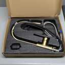 Havin Gold Kitchen Faucet with Pull Down Sprayer, High Arc Stainless Steel Material, with cUPC Ceramic Cartridge,Without Deck Plate,Fit for 1 Hole Kitchen Sink or Laundry Sink,Brushed Gold,HV501G