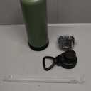 OLDLEY 40 oz Insulated Water Bottle With Straw, Stainless Steel Sports Water Cup Flask with 3 Lids(Straw, Spout and Handle Lid) Double Walled Travel Thermal Canteen Mug,Army Green