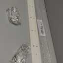 Coat Hooks Wall Mount, Wood Bamboo Wall Coat Rack with 6 Metal Hooks for Hanging Clothes, Towels, Keys, Bags(White&Brushed Nickel)