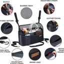 WLLWOO Car Net Pocket Handbag Holder Between Seats Back Storage Organizer Purse Holder for Console Front Seat Storage Barrier