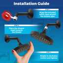 High Pressure Shower Head - Anti-Clogging Silicone Nozzles 2.5 GPM Removable Restrictor - Easy to Clean and Install - Includes Plumbers Tape - 6 inch - (Oil Rubbed Bronze 2.5GPM)