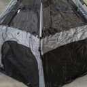 Baby Play Yard Outdoor Baby Playpen with Canopy Beach Tent for Kids and Toddlers Portable Lightweight Pop Up Pack and Play Playards with Travel Bag,61"*61"*49.2" Grey