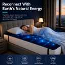 Grounding Mat for Bed with Anti-Slip PU Leather, 27" * 80", Black | Conductive Earthing Mat Bed with Grounding Cord, Grounding Pad for Improve Sleep, Relieve Stress, Fits Twin Size Bed