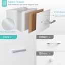 BOLUO Stackable Storage Drawers Closet Organizers and Storage Fabric White 2 Drawer Dresser for Bedroom 2 Packs Modern