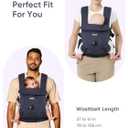 bonoch Baby Carrier Newborn to Toddler - EaseFit Adjust Knob for Baby Hip Healthy Develop, Ergonomic Cotton Infant Carrier Sling, Dual Lock Belt, Storage Bottle Pocket, 3 Bibs, 10-44lbs, Shower Gifts, Deep Gray