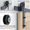 SMARTSTANDARD 10FT Double Barn Door Hardware Kit, Sliding Barn Door Track, Heavy Duty, Smoothly and Quietly-Easy to Install-Includes Step-by-Step Installation Instruction Fit 30" Wide Door Panel