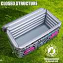 Inflatable Cooler for Parties, Radio Designed Style Inflatable Drink Cooler for Parties, Blow up Party Cooler for 80s90s Party Decorations (2 Pack, Grey Pink)