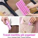 Zoksi Monthly Pill Organizer 1 Times a Day, 30 Day Pill Box Organizer,One Month Pill Case for Travel, 31 Day Daily Medcine Container for Vitamins, Supplement & Medication(Purple)