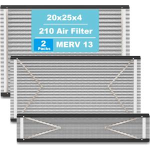 (2-Pack) 213 Replacement Filter Compatible with April-Aire Air Purifiers Actual Size: 21" x 24.75" x 4", Nominal Size: 20''x25''x4'' 1210,1620,2210,2216,3210 MERV-13 Furnace Filter Replacement