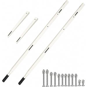Steel Wheelbarrow Handles & Wheelbarrow Repair Kit with Pre-Drilled Holes, cart Repair, Garden cart Parts, Landscaping & Construction use. Corrosion-Resistant Steel for Heavy Duty Durability
