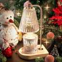 Candle Warmer Lamp Gifts for Women, Christmas Clearance Gifts for Mom Women, Candle Lamp Warmer with 2 Bulbs, Christmas Wax Melt Warmer for Jar Candles, Unique Gift Basket for Home Decor (Christmas Gifts)