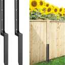 2PCS Fence Post Repair Kit, Heavy Duty Fence Post Repair Stakes, Anchor Ground Spike for Fix Broken Wooden Support