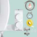 Warm Water Bidet Attachment for Toilets, Self Cleaning Dual Nozzle, Non-Electric, Easy DIY Installation, Sink Access Required for Warm Water