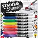 Sharpie Stained Fabric Markers, Brush Tip, Assorted Colors, 8 Count