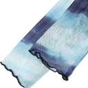 YOINS Women Off Shoulder Mesh Long Sleeve Tops Sexy Sheer See Through Shirts (Blue, S)