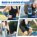 Phone Holder for Running, Running Armband Phone Holder with Carabiner, Phone Armbands for iPhone 17 16 15 14 13 12 11Pro Max & Galaxy S25/S24/S23, Cell Phone Armband Up to 6.8'' Phone (Blue)