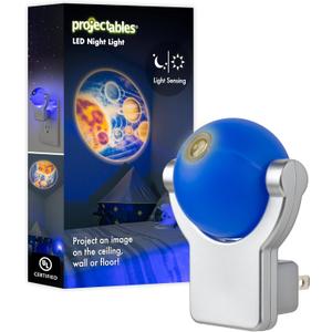 Projectables LED Solar System Night Light Projector, Dusk-To-Dawn Sensor, Auto On/Off, Galaxy Projector Planets Ideal for Children's Bedroom, Bathroom, Playroom 11282