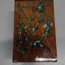 STONLIF Wooden Urns for Human Ashes Adult Male, Female - Wood Urn for Women, Resin Decorative Urns - Memorial, Burial Wooden Cremation Urns for Human Ashes Upto 20 lbs, Green - 1pc (X-Small)