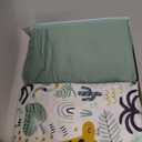 Yoofoss Pack and Play Sheets Fitted, Mini Crib Sheets 2-Pack for Pack N Play Mattress, Stretchy Playard Sheet, Soft and Breathable Green+Giraff