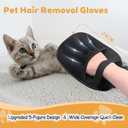 2 x Pet Hair Remover, Electrostatic Pet Hair Removal Gloves, Reusable Cat & Dog Hair Removal Tool, 2025 Upgraded Pet Grooming Gloves for Couch, Furniture, Carpet (2 Pack)