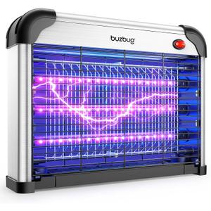 Buzbug LED Bug Zapper Indoor, 10 Years Lifespan 3 Lamps Enhance Insect Attraction, 3800V High-Voltage, Electric Mosquito Zapper, Fruit Fly Mosquito Moth Gnat Trap, Killer, Zapper -MA009 (Black)