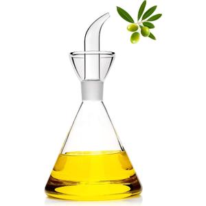 9 oz / 250 ml Glass All-Purpose Cruet, Glass Oil Decanter and Cruet (Cone-9 oz, Smooth surface)