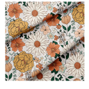 Fall Floral Autumn Bullet Textured Fabric by The Yard Floral Stretch Liverpool - Knit Jersey Fabric for Bows Clothes Sewing (AA1655)