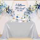 B-COOL Silver Satin Tablecloth Birthday 2 Pack Party Rectangle Table Overlays for Holiday Wedding Baby Shower Ceremony 90x132inch