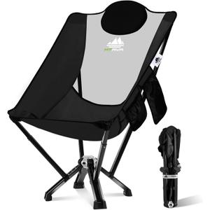 High-Back Folding Chair for Indoor & Outdoor Use  Comfortable Full Back Support for Long Sitting, Stable Aluminum Frame, Easy Setup, Portable Chair for Home, Camping, RV & Relaxation (Black)