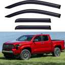 Window Visors Rain Guards for 2024 2025 2026 Toyota Tacoma Double Cab, Out-Channel Window Vent Wind Deflectors Visors Shades for 24 25 26 Tacoma 4 Full-Size Cab