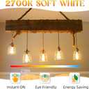 GvvooHome LED Edison Bulbs, E26 Bulb 60 watt Equivalent, Non-Dimmable, Soft White 2700K, ST58 Vintage Light Bulbs, 90+ CRI, 6W 600LM, E26 Medium Base, Clear Glass, 6 Pack