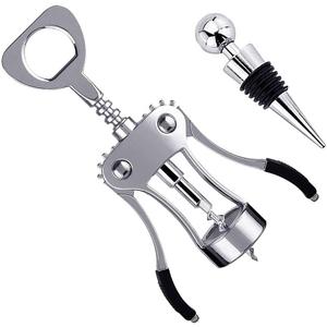 Wing Corkscrew Wine Bottle Opener Luxury Waiter Corkscrew with Stopper Set for Wine Enthusiast Waiters - Sleeve Anchors