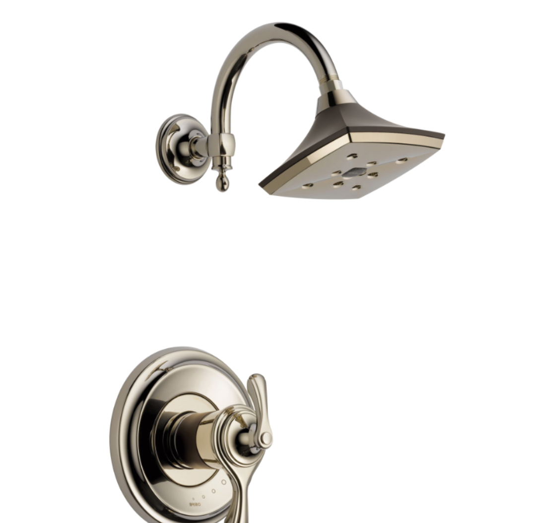 Brizo Charlotte® Tempassure® Thermostatic Shower Only, Cocoa Bronze / Polished Nickel