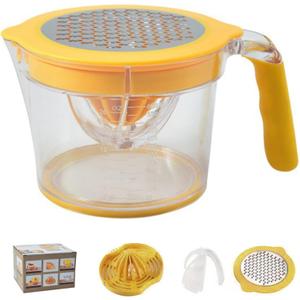 Lemon Squeezer Multipurpose Orange Juicer 600ml Non-slip Manual Juicer with Ergonomic Handle Detachable Washable Hand for Home Kitchen Lemon Squeezer, Yellow