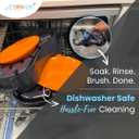 Marley Slowappy Slow Feeder - BPA-Free, Silicone Dog Feeding Bowl for Fast Eaters - Wet & Dry Food Suitable (Blue - Bowl Only)