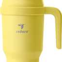 REDUCE 24 oz Stainless Steel Tumbler with Handle - Dual-Wall Vacuum Insulated Travel Mug, Sweat-Proof Lid & Reusable Straw - Keeps Drinks Cold for 24 Hrs, Fits Cupholders, Dishwasher Safe - Pina Colada