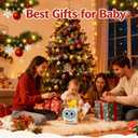 MoraBaby Robot Musical Busy Cube for Toddlers 1-3 Years Old, Montessori 6-in-1 Activity Cube with Lights & Sounds, Wheels for Tummy Time & Crawling Training, Birthday Gifts for Baby boy & Girl