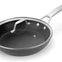 MsMk 10 Inch Frying Pan Nonstick with Lid, Induction Fry Pan with Lid, Titanium and Diamond Non Stick Coating From USA, for Induction, Ceramic and Gas Cooktops, Oven Safe 10 Inch Skillet Nonstick