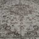 12x15 Neutral Area Rug Brown Vintage Living Room Bedroom Washable Carpet Non-Slip Soft Low Pile Floral Indoor Large Throw Rug for Dining Room Office