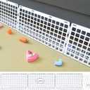 12 Pcs Under Couch Blocker for Bed Adjustable Furniture Plastic Under Bed Blocker with 30 Ties White Couch Barriers for Dogs Pets Cats (Style3)