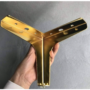 Metal Sofa Legs Furniture Replacement Leg Golden Sofa Feet Heavy Duty Triangle Cabinet Feet Set of 4 (4 Inch)