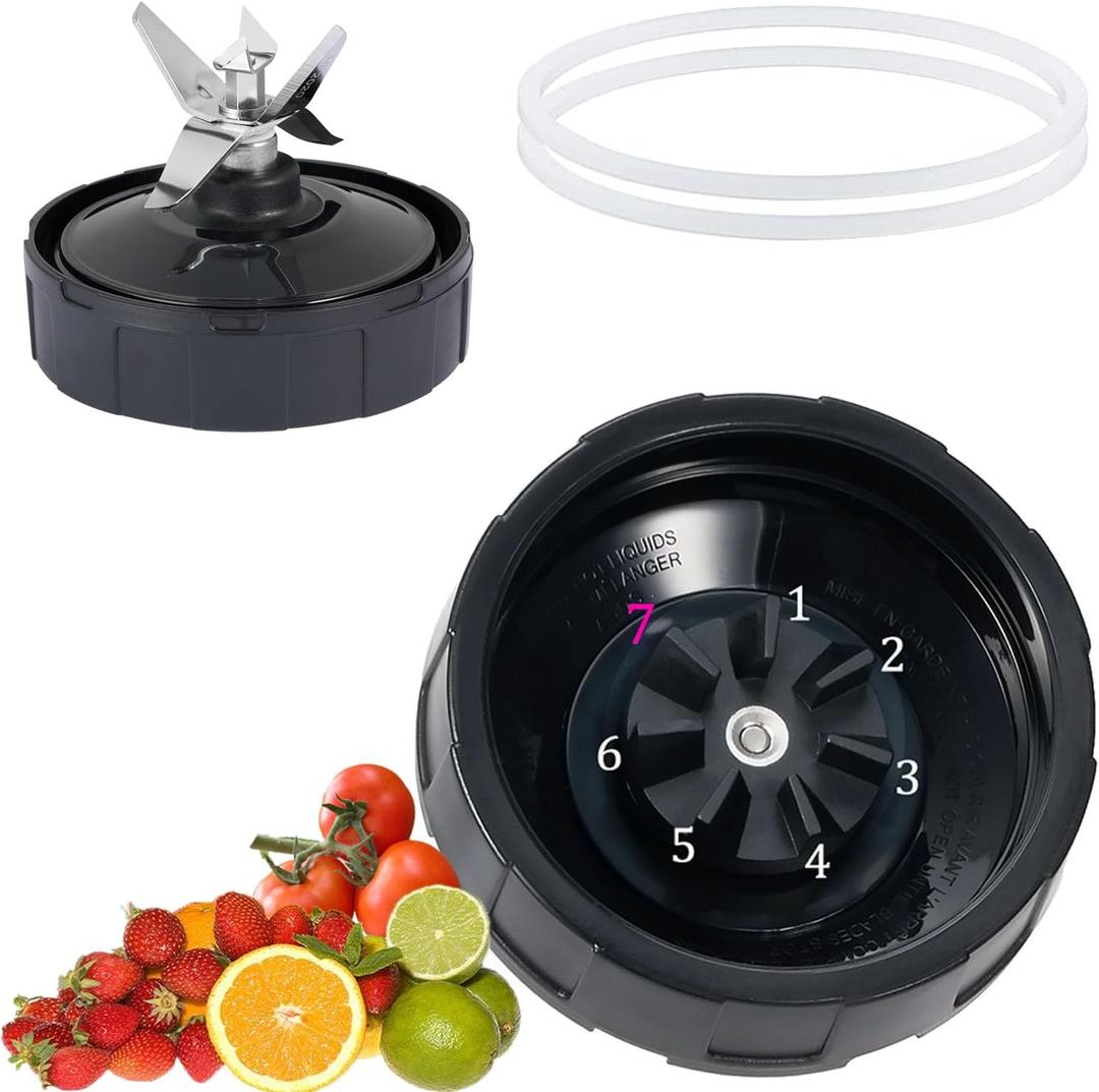 [Upgrade ] Replacement 7-Fins Male Blender Blade Parts Compatible with Ninja Auto iQ Blender [4 Inch Male 7 Fins Only]