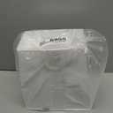 iDesign,Plastic Spa Rectangular , Waste Basket Garbage Can for Bathroom, Bedroom, Home Office, Dorm, College, 2.5 Gallon, White