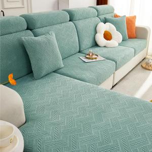 hyha Individual Couch Cushion Covers, Stretch Magic Sofa Seat Cushion Covers Washable, Dog Couch Sofa Slipcover for Pets, Kid with Elastic Bottom(Back Cover M, Green)