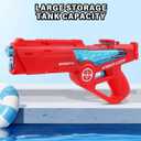 2 Pack Electric Water Guns - Full Automatic Suction Power Soaker Blasters 32 FT Range, Summer Outdoor Pool Auto Squirt Toys for Adults Kids (Red/Blue)