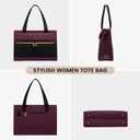 LOVEVOOK Laptop Bag for Women 15.6 Inch Tote Work Professional Leather Computer Briefcase Waterproof Handbag Shoulder Large Capacity Business Teacher Office Crossbody Purse