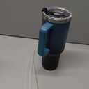 BENZZO 40 oz Tumbler with Handle and Straw Lid Travel Mugs Insulated for Hot and Cold Water Bottle Stainless Steel Coffee Cups (Indigo Black)