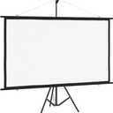Projection Screen with Adjustable Tripod Stand - Manual Pull Down Matte White Display Screen for Home Theater, Classroom, Conferences (53" x 31")