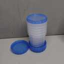 BiuLeon 6 Pack-24 oz Freezer Storage Containers, Plastic Food Storage Containers with Twist Top Lids, BPA Free and Reusable Soup Containers with Lids, Leakproof/Microwave/Dishwasher Safe